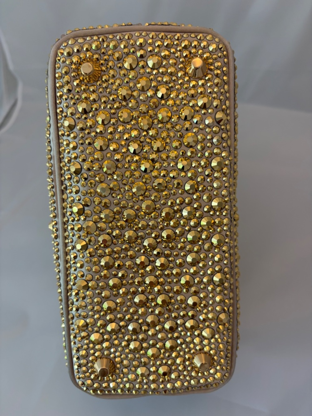 Prada Gold Crystal Embellished Shoulder Bag - Picture 9 of 14